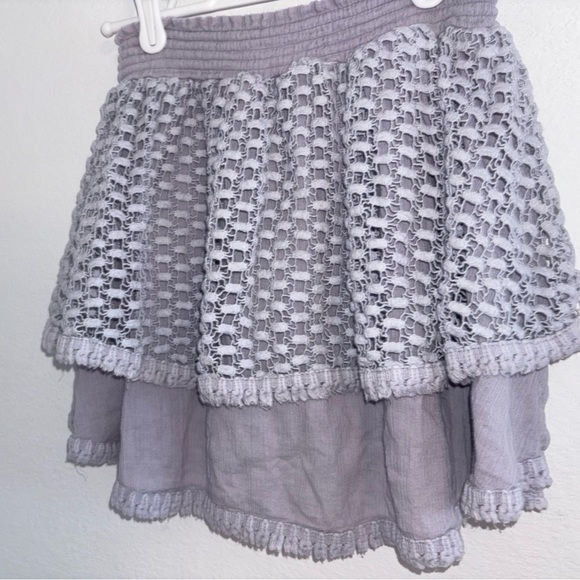 White Cabana Layered Lavender Eyelet Skirt - Picture 13 of 14